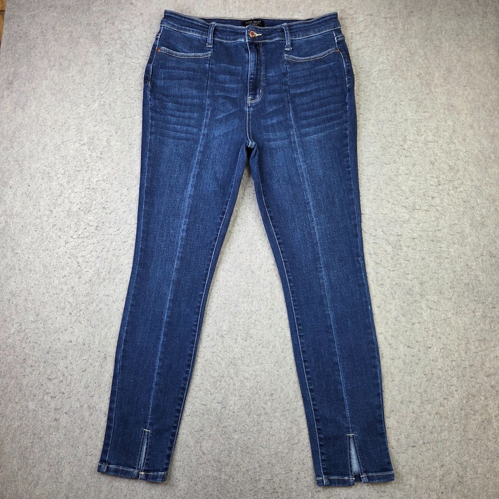 Judy Blue Road Tripping Skinny Jeans Front Seam Dark Women's Size 15/32 Blue